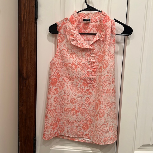 Pink Paisley, JCrew, sleeveless blouse, size 2 - Picture 1 of 5
